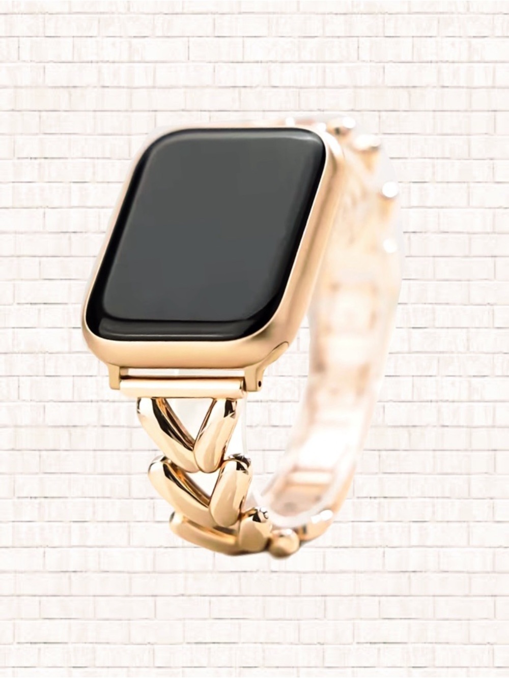 Refurbished AppleWatch Series 6 32GB 44mm Dk Gray w Gold Chain Band - WiFi + LTE
